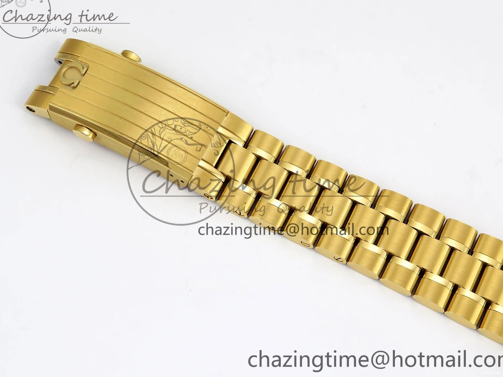 0204 Speedmaster YG RMF Best Edition YG Black Dial on YG Bracelet Lemania HW Durable 7725